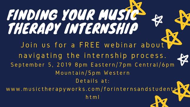 Music Therapy Student Webinar Opportunity